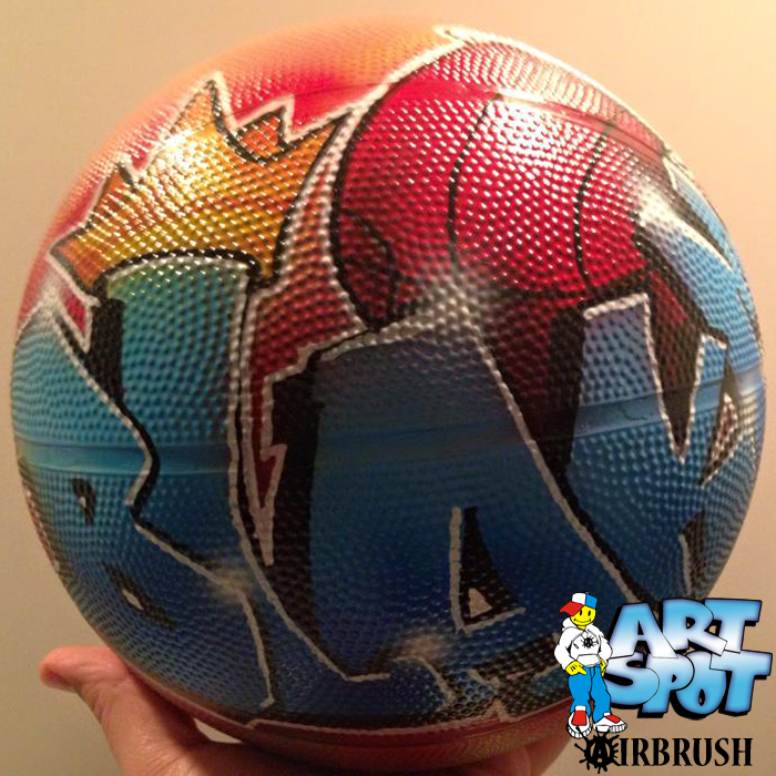 airbrushed basketballs